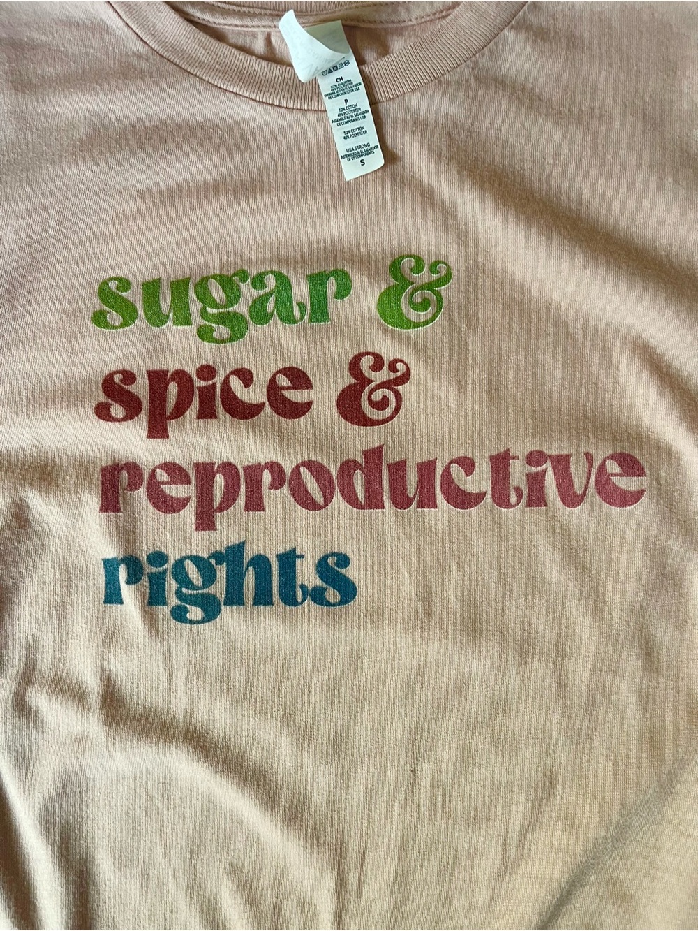 Sugar & Spice Reproductive Rights Tee - Small - Picture 3 of 4